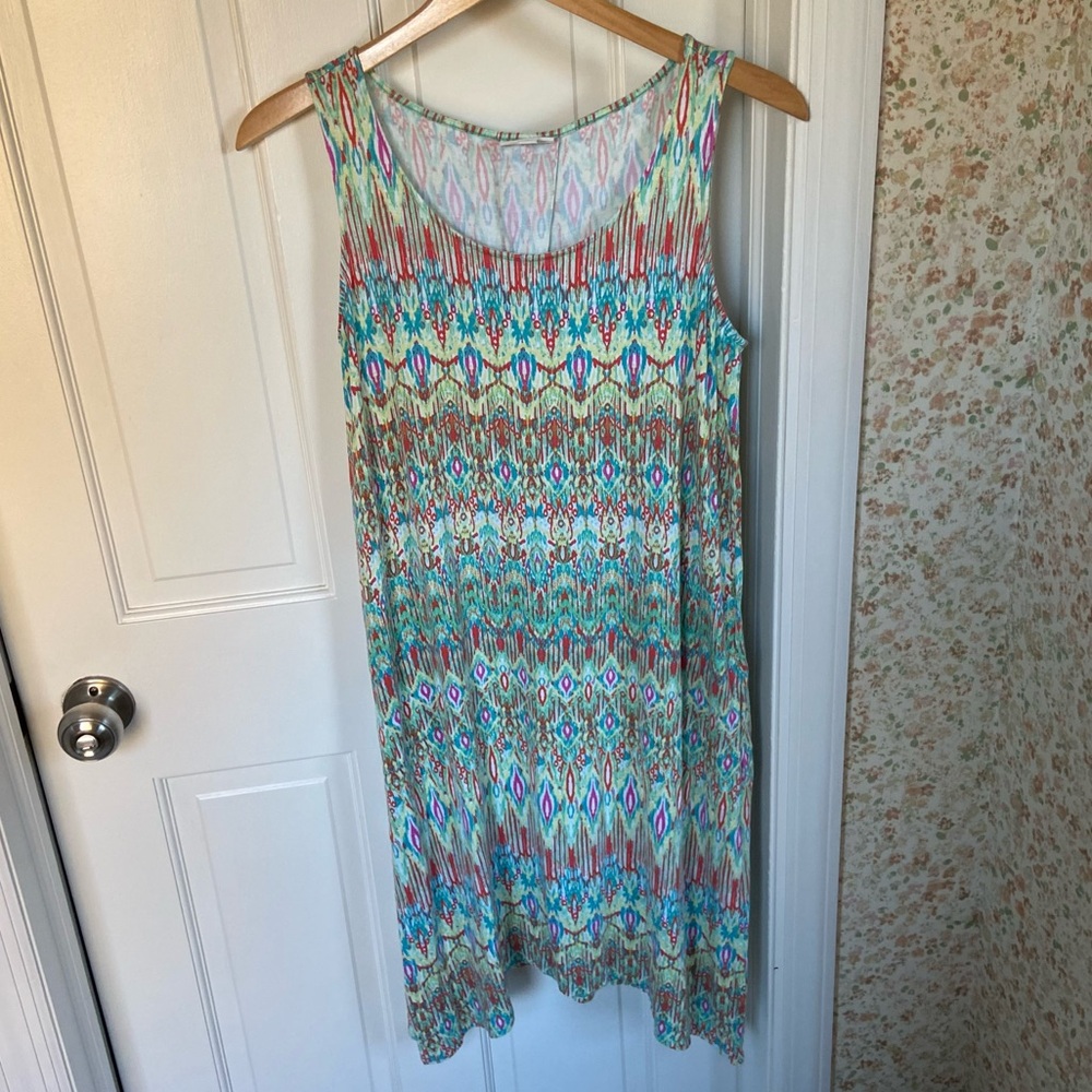 J. Jill Ikat Print Tank Shift Dress